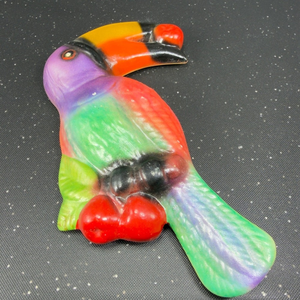 Vintage Ceramic Toucan Wall Hanging Tropical Bird Figurine Multi Color Decor VTG - Picture 6 of 10
